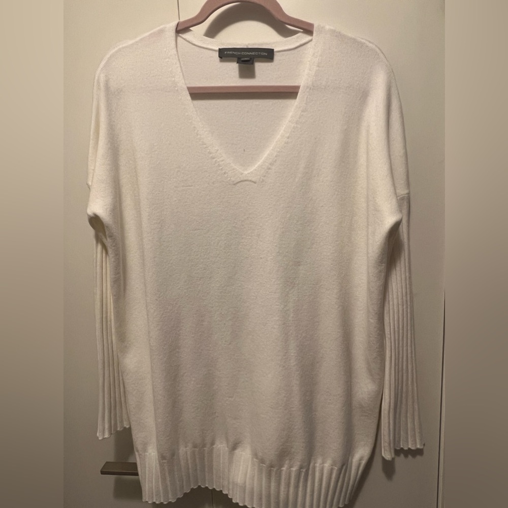 French Connection white sweater. Size small
